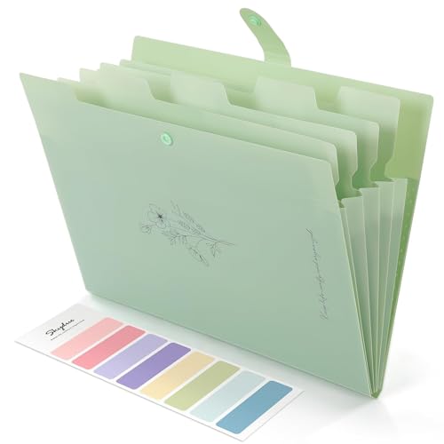 Classic SKYDUE Expanding File Folder with 5 Pockets, Aesthetic Kit