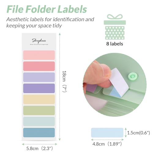 Classic SKYDUE Expanding File Folder with 5 Pockets, Aesthetic Kit