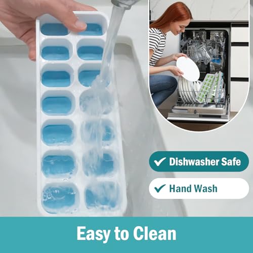 3 Pack Ice Cube Trays with Lid for Freezer, Kit