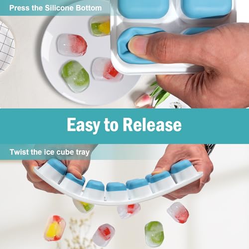 3 Pack Ice Cube Trays with Lid for Freezer, Kit