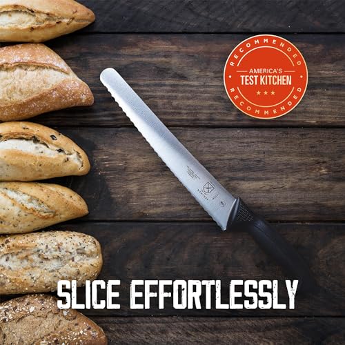 Eco-Friendly Mercer Culinary M23210 Millennia Black Handle, 10-Inch Wide Wavy Edge, for Daily Use